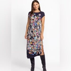 New Johnny Was Fall Dance Tie Front Knit Dress Size Small